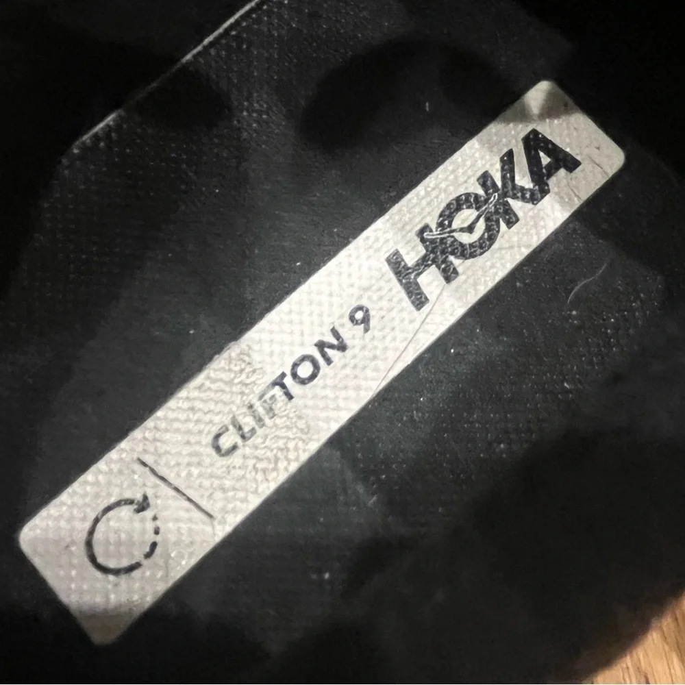 HOKA One One Clifton 9 Sneakers in Black and White - Picture 16 of 16